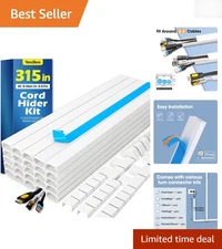 Transform Your Space with 315in Cuttable Cable Raceway - Easy Installation