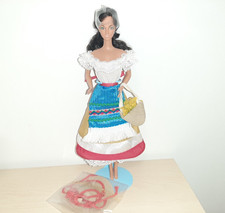 BARBIE ITALIAN 1979 DOLLS OF WORLD SUPERSTAR ABITI CAPPELLO SCARPE CESTINO RARA