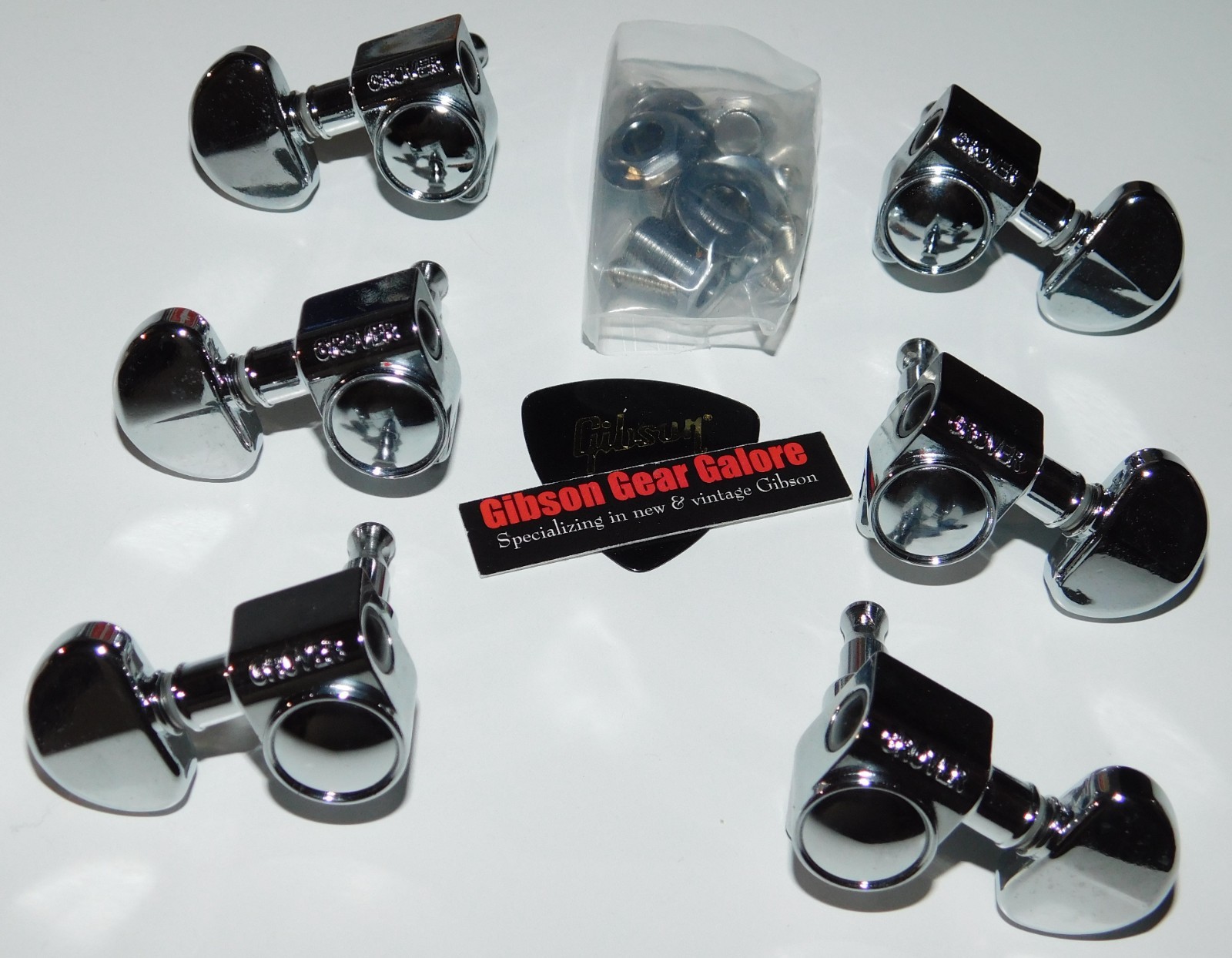 Gibson Les Paul Tuners Set Grover Chrome Peg Guitar Parts Tuning Kidney Project