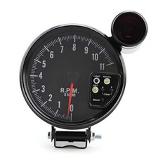 5" Inch 0-11K RPM Tachometer Gauge with Red Shift Light, Peak memory,