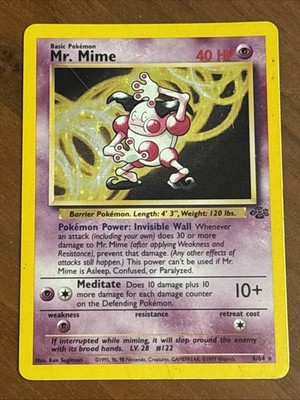 Mr. Mime 6/64 Jungle Holo Rare 1999 MP+