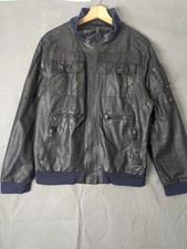 Gio-Goi Black Bomber Jacket – Streetwear – Size L – Faux Leather Look