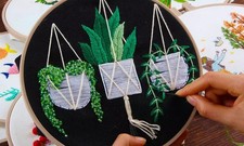 Embroidery Starter Kit   Includes Pattern, Instructions, Threads  Hoop