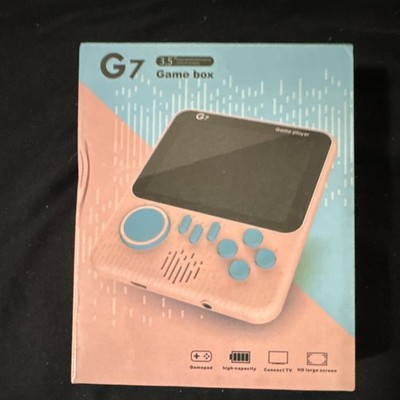 665Games Box G7 Handheld Game Console 3.5'' Hd Screen Blue Connect Tv