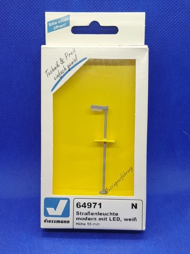 Farola moderna LED Viessmann 64971 escala N con base de enchufe y enchufe (B4) | Zustand: New