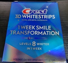 Crest 3D WhiteStrips 8 Levels Brighter 14 Dental Treatments - New Exp. 2027