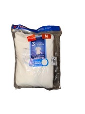 Hanes Boys 2 3 Pack White Tagless Short Sleeve T-Shirts Size M 10-12 Brand New