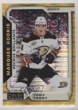 2018 O-Pee-Chee Platinum Marquee Rookies Seismic Gold 32/50 Troy Terry #196 a2k