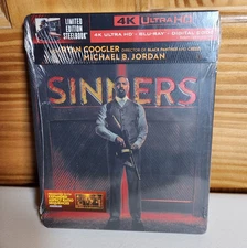 Sinners (Steelbook) (4K Ultra HD + Blu-ray + DigitaI Copy) Sealed - IN HAND