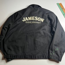 Dickies Jameson Irish Whiskey Work Jacket Mens XL Black Eisenhower Embroidered