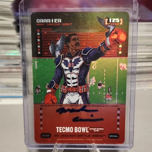 Bo Jackson Battle Arena Tecmo Bowl 2026 Carrier Inspired Ink #MCA9