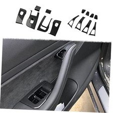 Carbon Fiber Interior Door Window Switch Panel Cover Trim Decoration