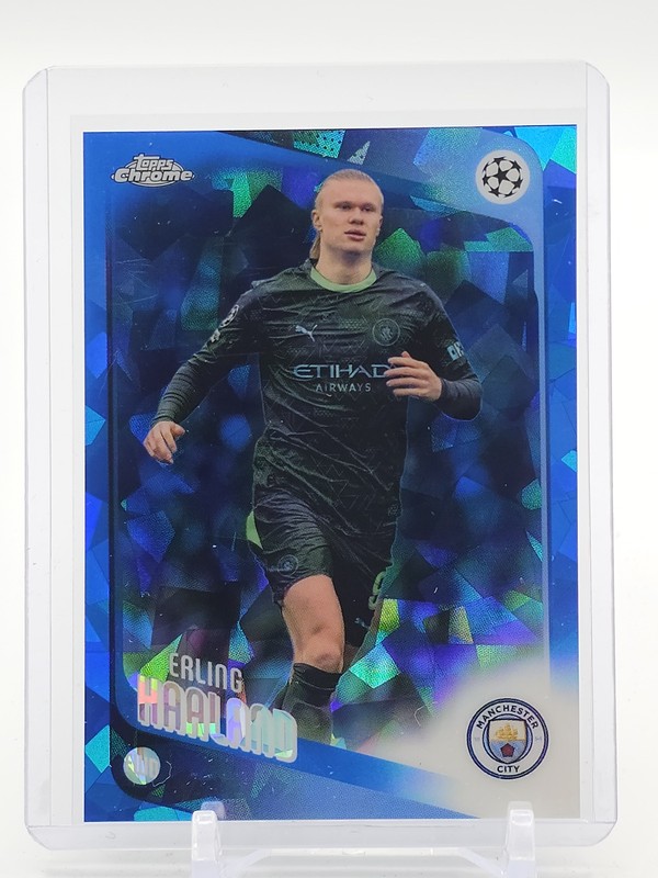 ERLING HAALAND 2025-26 TOPPS CHROME UEFA SAPPHIRE #181 MANCHESTER CITY Q4060