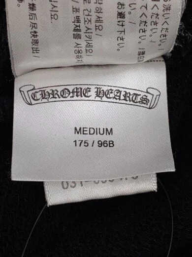 CHROME HEARTS CUORI CROMATI felpa con cappuccio M cotone BLK