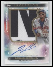 2021 Topps Inception Autograph Jumbo Patch #75 Ronald Acuña Jr. #AJP-RA