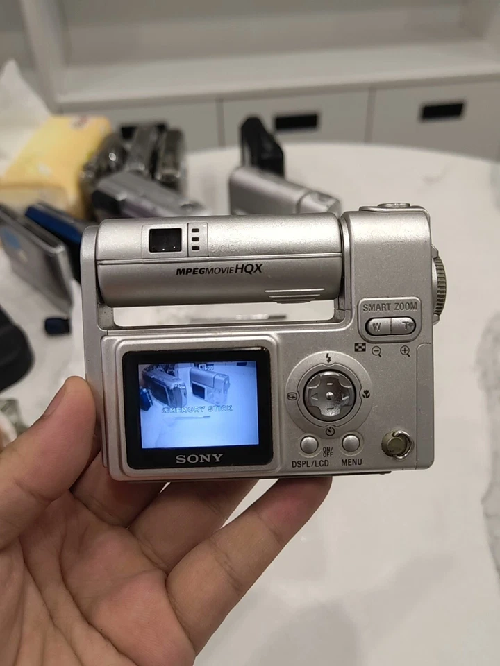 Sony F77 Silver-Compact Design,Basic Shooting,ENGLISH,Silver Digital Cam - Image 2 of 4