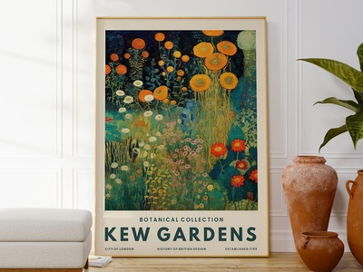 #ad #ad Kew Gardens Wildflower Poster Vintage Botanical Floral Wall Art Print $16.99