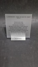Per Panerai Luminor 1950 8 Days GMT cartellino