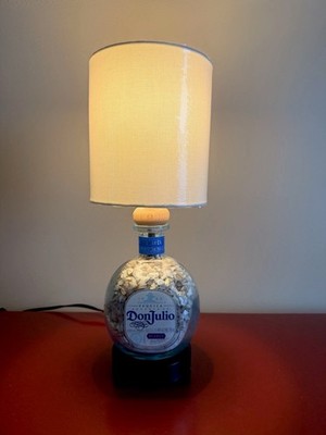 Don Julio Blanco Tequila Liquor Bar Decor Bottle TABLE LAMP Lounge w/ Wood Base