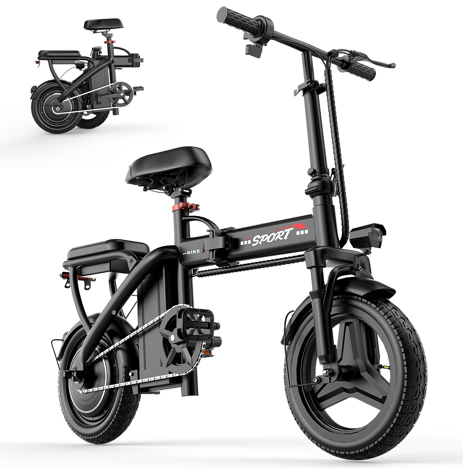 ASKGO Folding Electric Bike 1500W 48V Tire Adult E-bike  Commuter City Ebike US