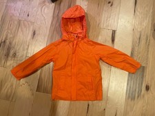 Kids Orange Raincoat Rain Jacket Size 5 - 6 Years Mountain Warehouse