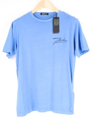 Replay Herren T-Shirt Aus Baumwolle – Rundhals, Kurzarm, Bequem & Lässig Mit Minimalistischem Print