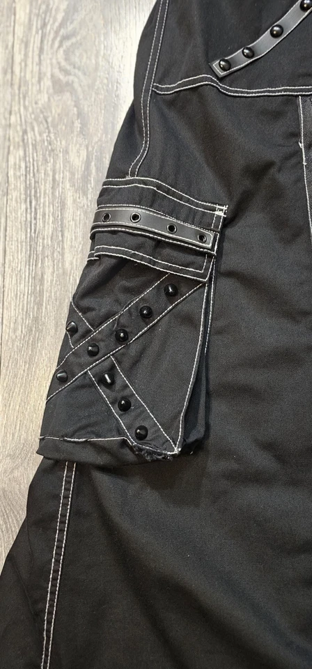 Falda De Colección Y2K Tripp NYC Dang Goodman Gótica Punk Rave Carga Tachuelas Spike Negra Talla L Foto 3 de 4