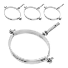  4pcs Adjustable Pipe Bracket: Heavy Duty Adjustable Clamp Bracket Wall Support