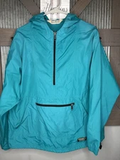 Vintage L.L. Bean Windbreaker Medium Lightweight Spring Fall Green