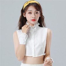 Detachable Women Fake Collar Ruffle Edge Blouse Collar Women Blouse