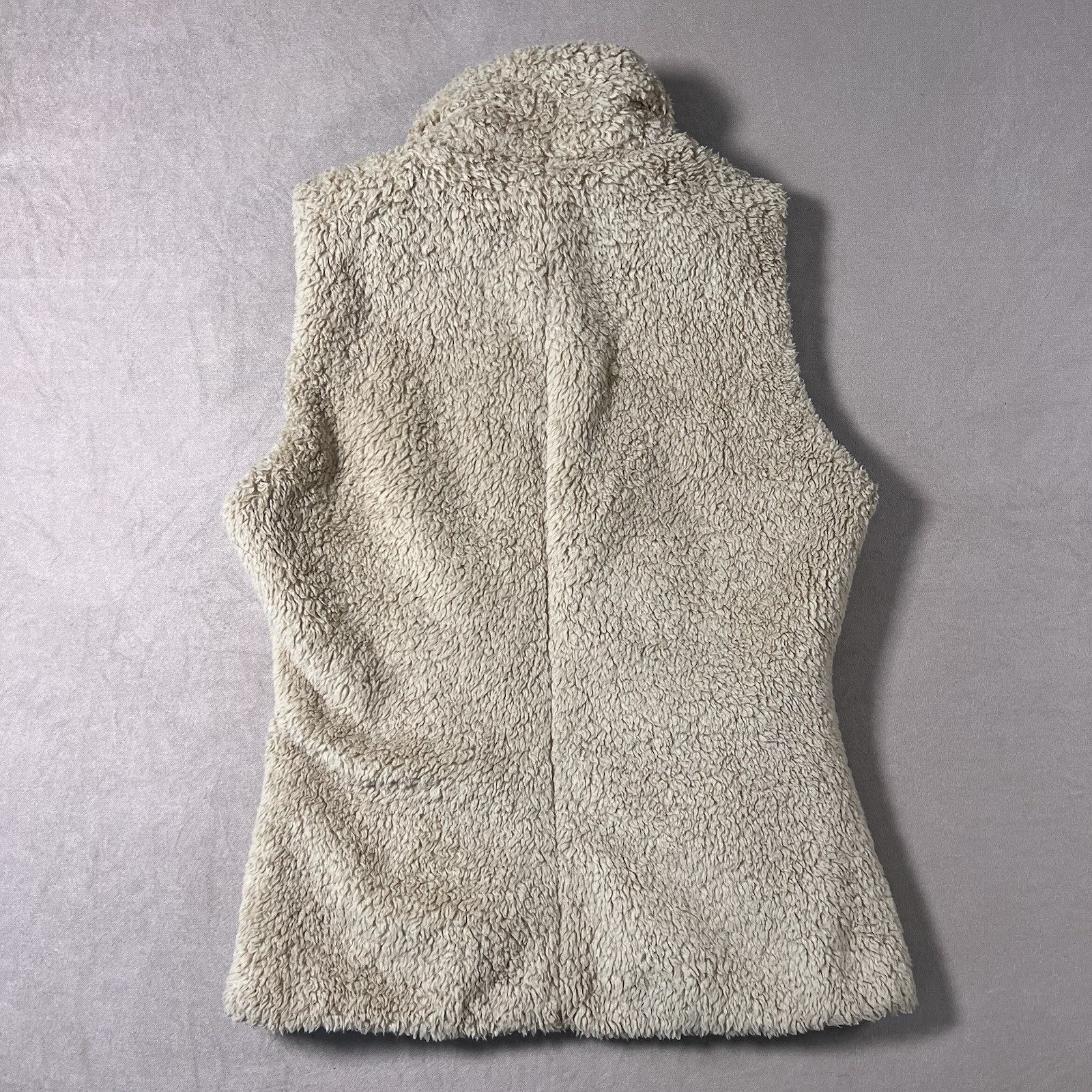 Patagonia Women's Beige & Gray Vest, Full Zip, Collared, Pockets, Lined thumbnail 5