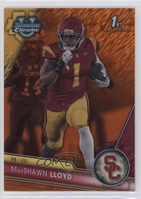 2023 Bowman U Chrome Orange Shimmer Refractor 25/25 Marshawn Lloyd #107 q2x