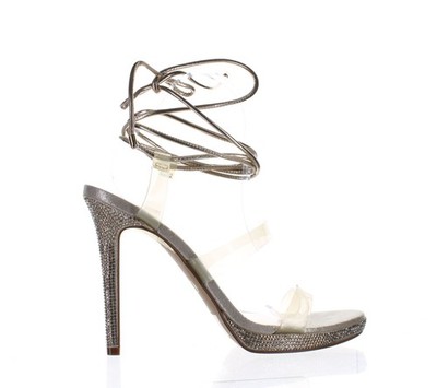 JLO by Jennifer Lopez Womens Astech Gold Ankle Strap Heels Size 9 (7710857)