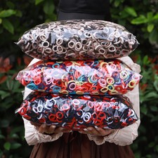 300 Pc Colorful Nylon Elastic Ponytail Hair Ties Rubber Band Hair Accessories