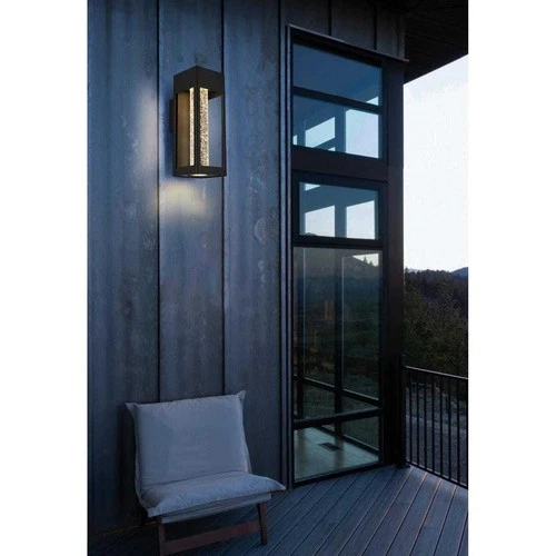 Elegant Lighting OD604W15BK Amaris 1 Light 15 inch Black Outdoor Wall Sconce - Picture 2 of 8