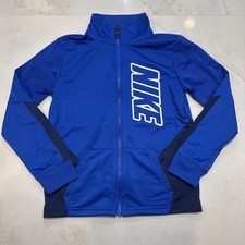Nike Blue Kids Full Zip Jacket Size 6 5-6 Yrs Track Jacket Boys
