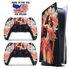 PS5 Disc Version Console  Controller Vinyl Skin Decal Wrap - Burlesque Girl