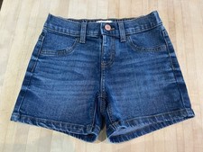 So Girls Blue Jean Medium Wash 3.5 Denim Shorts 8 Plain Pocket Summer Beach