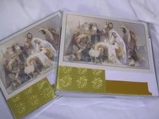 #B 2 BOXES OF CHRISTMAS CARDS W/ ENVELOPES BEAUTIFUL NATIVITY AMERICAN GREETING