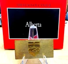 Canada Flag of Alberta Gold Plate Sterling Silver Bar 21.48g Franklin Mint