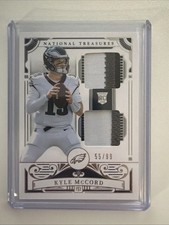 2025 Panini National Treasures Kyle McCord Dual Patch /99 #21 (RC, MEM)