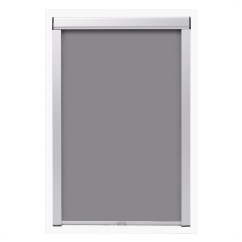 Grey Blackout Roller Blind for Velux MK06, Aluminium Frame, Easy Install - Picture 3 of 5