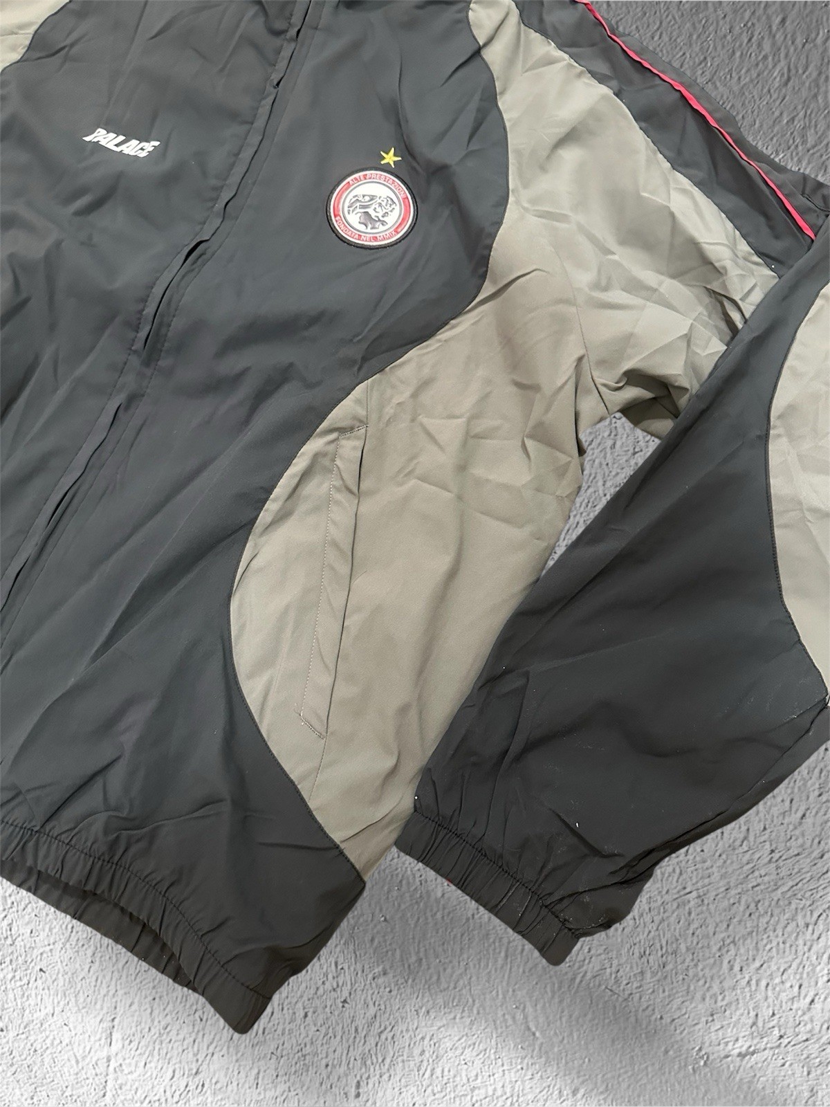 Palace Palco Football Track Jacket Windbreaker Black and Grey - Small image 3