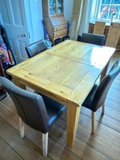 oak dining room table and chairs