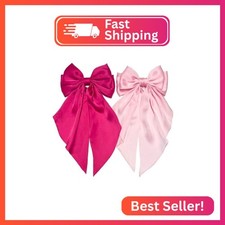 Pink Hair Bows for Women Girls Hair Accessories for Women Hair Ribbon Bow Hair C