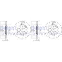 2X Delphi Bremsscheiben 320Mm BelÜFtet Vorne Passend FÜR Nissan NP300