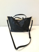 MARC JACOBS The Kisslock Tote Black Leather Shoulder Bag