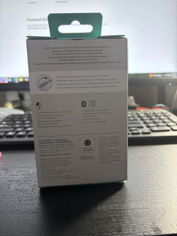 Logitech SIgnature M650 L Wireless Mouse - Blue - Image 2 of 3