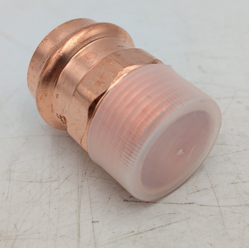 1" NPT male to 1" copper press New