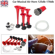 12V Duke Of Hazzard Dixie Land Dixieland Musical Tune Car Van Air Horn Kit Red